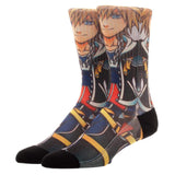 Kingdom Hearts Sora Sublimated 1 Pair Of Crew Socks - Radar Toys