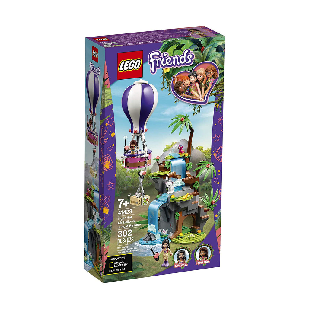 LEGO® Friends Tiger Hot Air Balloon Jungle Rescue Building Set 41423 - Radar Toys