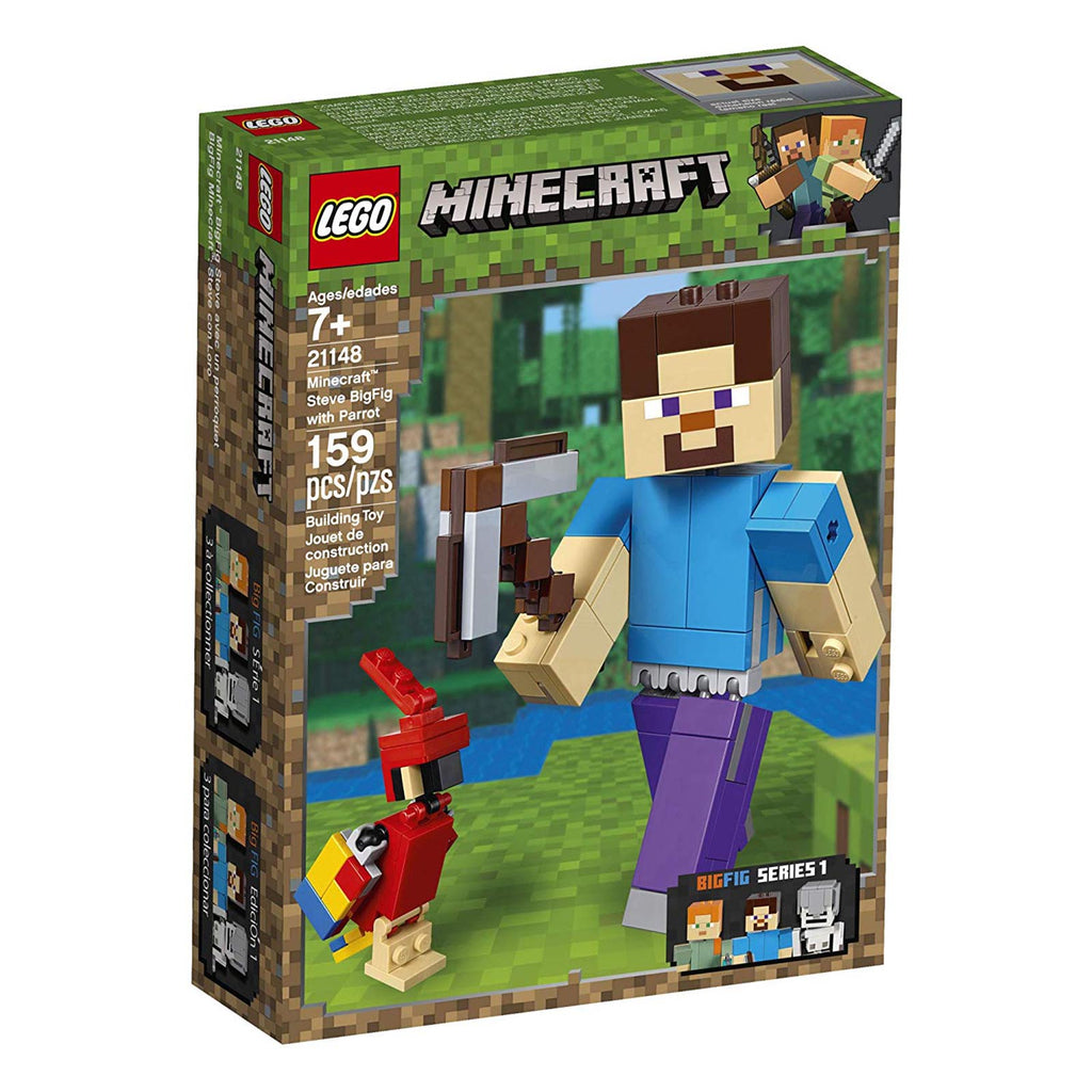 LEGO® Minecraft Steve BigFig With Parrot Building Set 21148 - Radar Toys
