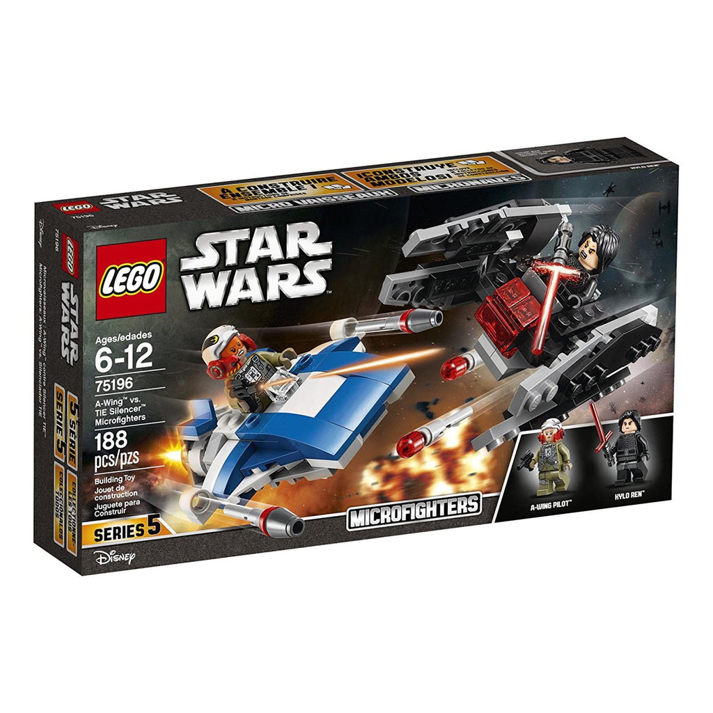 LEGO® Star Wars A-Wing Vs Tie Silencer Microfighters Building Set 75196