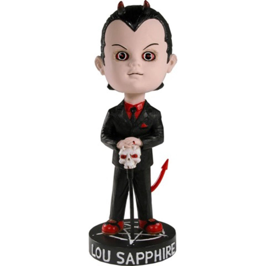 Living Dead Dolls Head Knocker Lou Sapphire Bobble Head Figure