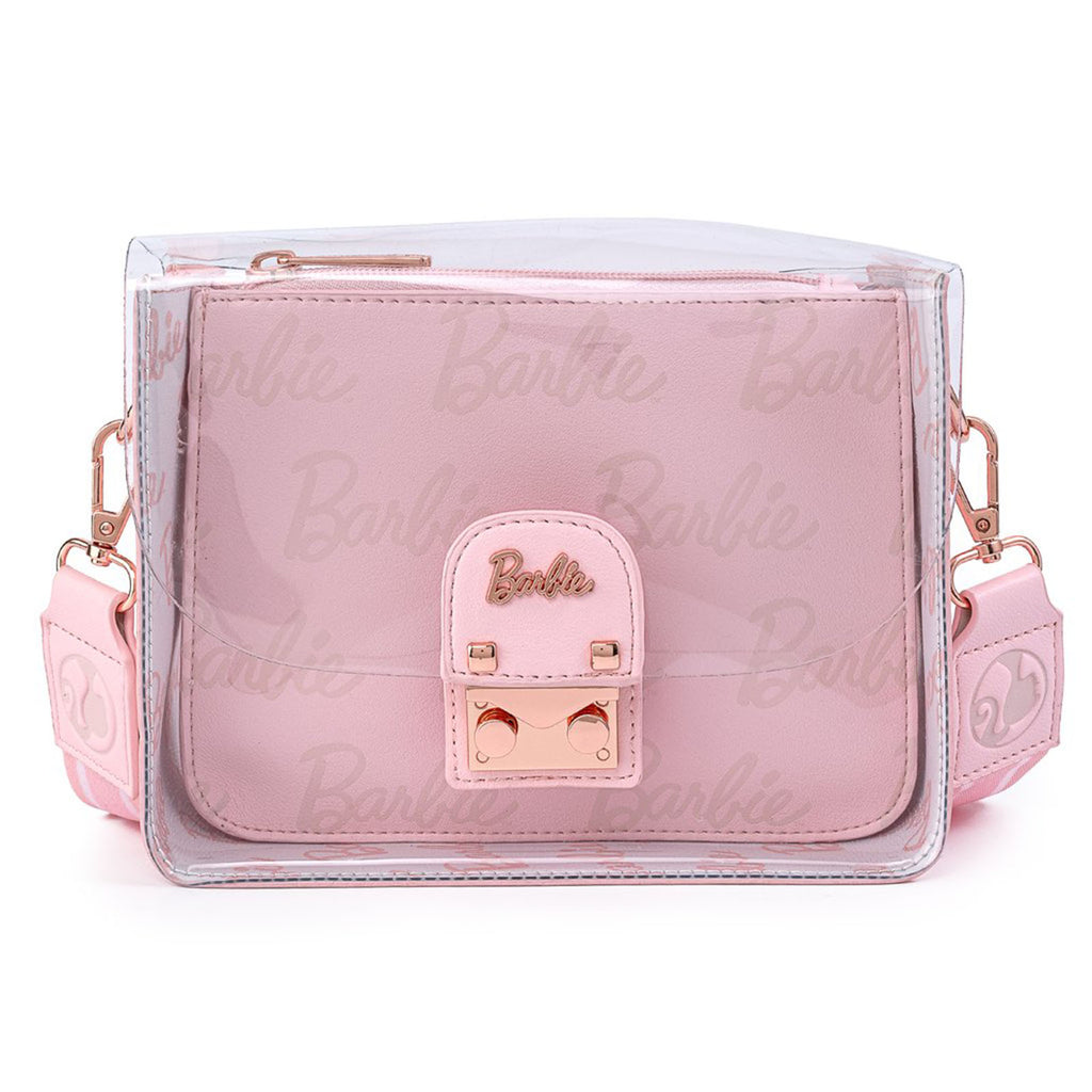 Loungefly Barbie Rose Gold Clear Crossbody Bag Purse