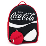 Loungefly Coca Cola Black And White Logo With Coin Purse Mini Backpack - Radar Toys