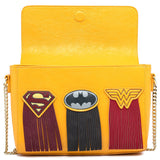 Loungefly DC Comics Superman Batman Wonder Woman POP Crossbody Bag Purse - Radar Toys