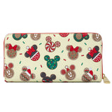 Loungefly Disney Christmas Mickey & Minnie Cookie Zip Around Wallet - Radar Toys