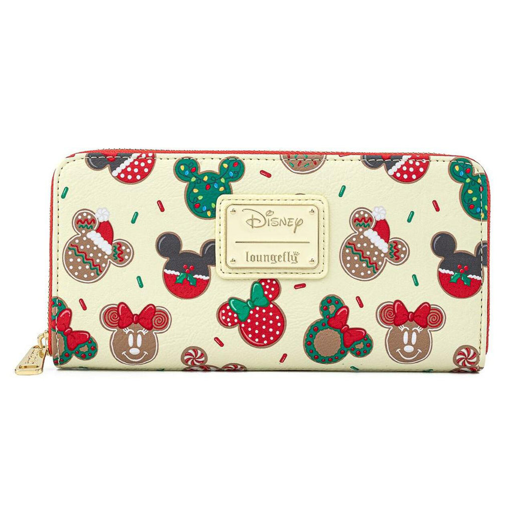 Loungefly Disney Christmas Mickey & Minnie Cookie Zip Around Wallet