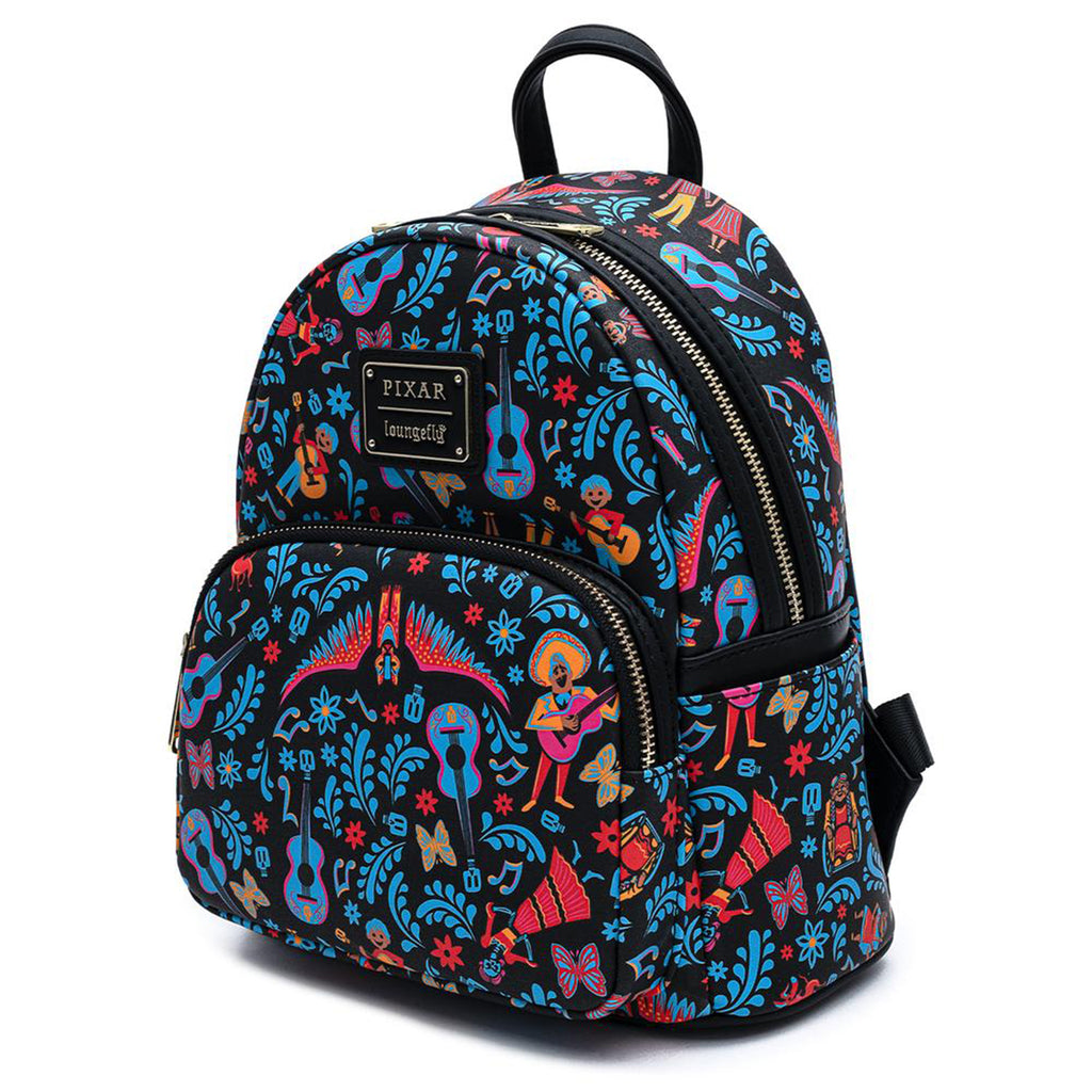 Loungefly Disney Coco Dia De Los Muertos All Over Print Mini Backpack