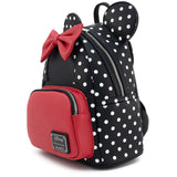 Loungefly Disney Minnie Mouse Black And White Polka Dot Mini Backpack - Radar Toys