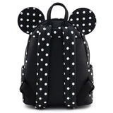 Loungefly Disney Minnie Mouse Black And White Polka Dot Mini Backpack - Radar Toys