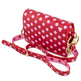 Loungefly Disney Minnie Mouse Pink Polka Dot Bow Crossbody Bag Purse - Radar Toys