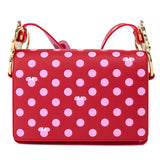 Loungefly Disney Minnie Mouse Pink Polka Dot Bow Crossbody Bag Purse - Radar Toys