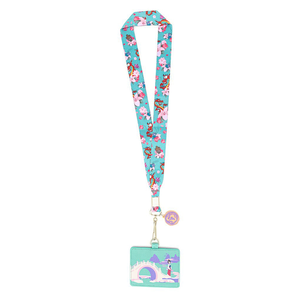 Loungefly Disney Mulan All Over Print Lanyard With Card Holder
