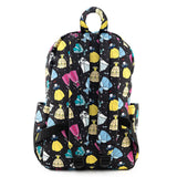 Loungefly Disney Princess Dresses All Over Print Nylon Backpack - Radar Toys