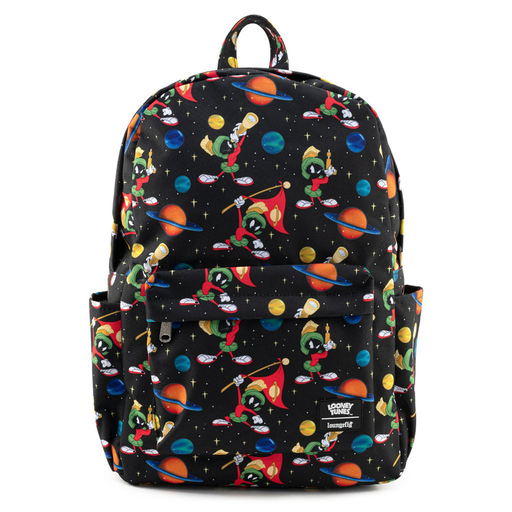 Loungefly Looney Tunes Marvin The Martian Space All Over Print Nylon Backpack