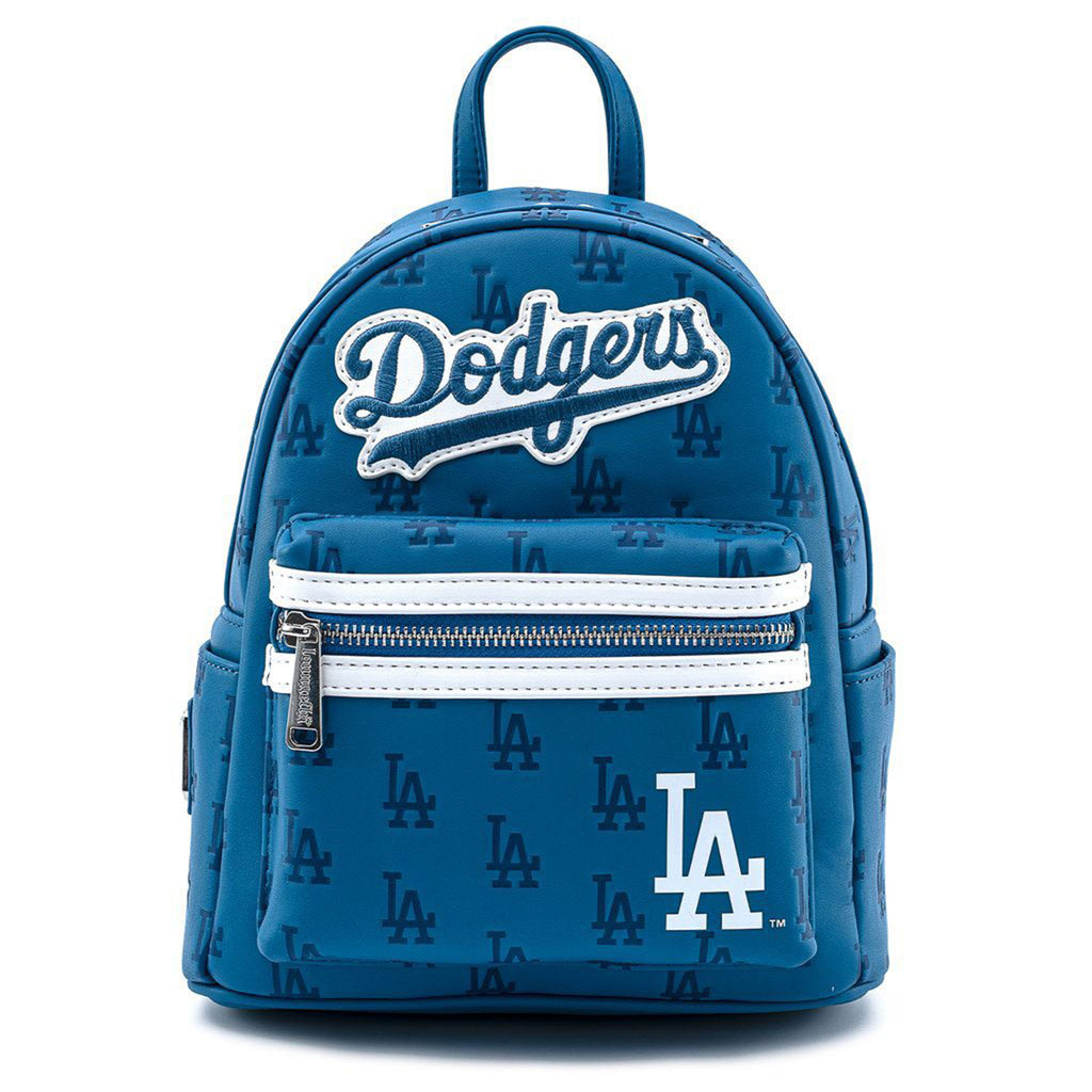 Loungefly MLB Dodgers Blue All Over Print Mini Backpack