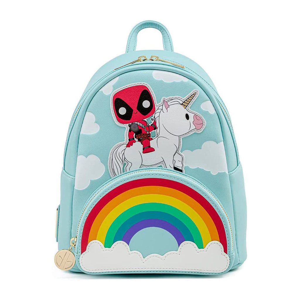 Loungefly Marvel Deadpool 30th Anniversary Unicorn Rainbow Mini Backpack