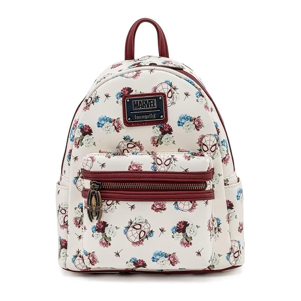 Loungefly Marvel Spiderman Floral Mini Backpack