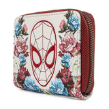 Loungefly Marvel Spiderman Floral Zip Around Wallet - Radar Toys