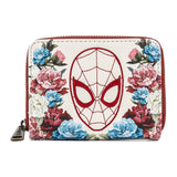 Loungefly Marvel Spiderman Floral Zip Around Wallet - Radar Toys