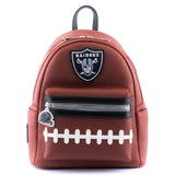 Loungefly NFL Las Vegas Raiders Pigskin Logo Mini Backpack - Radar Toys