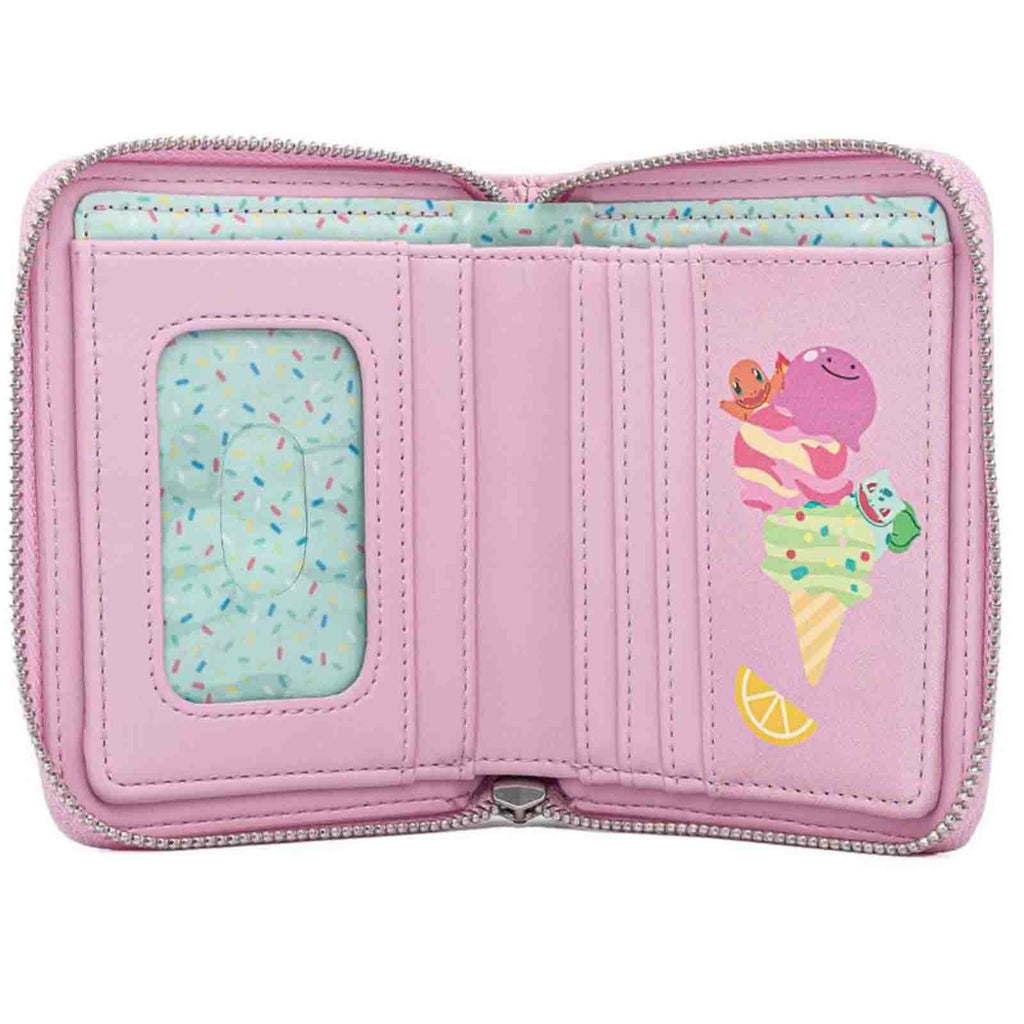 Loungefly Pokemon Ice Cream Denim Zip Around Wallet