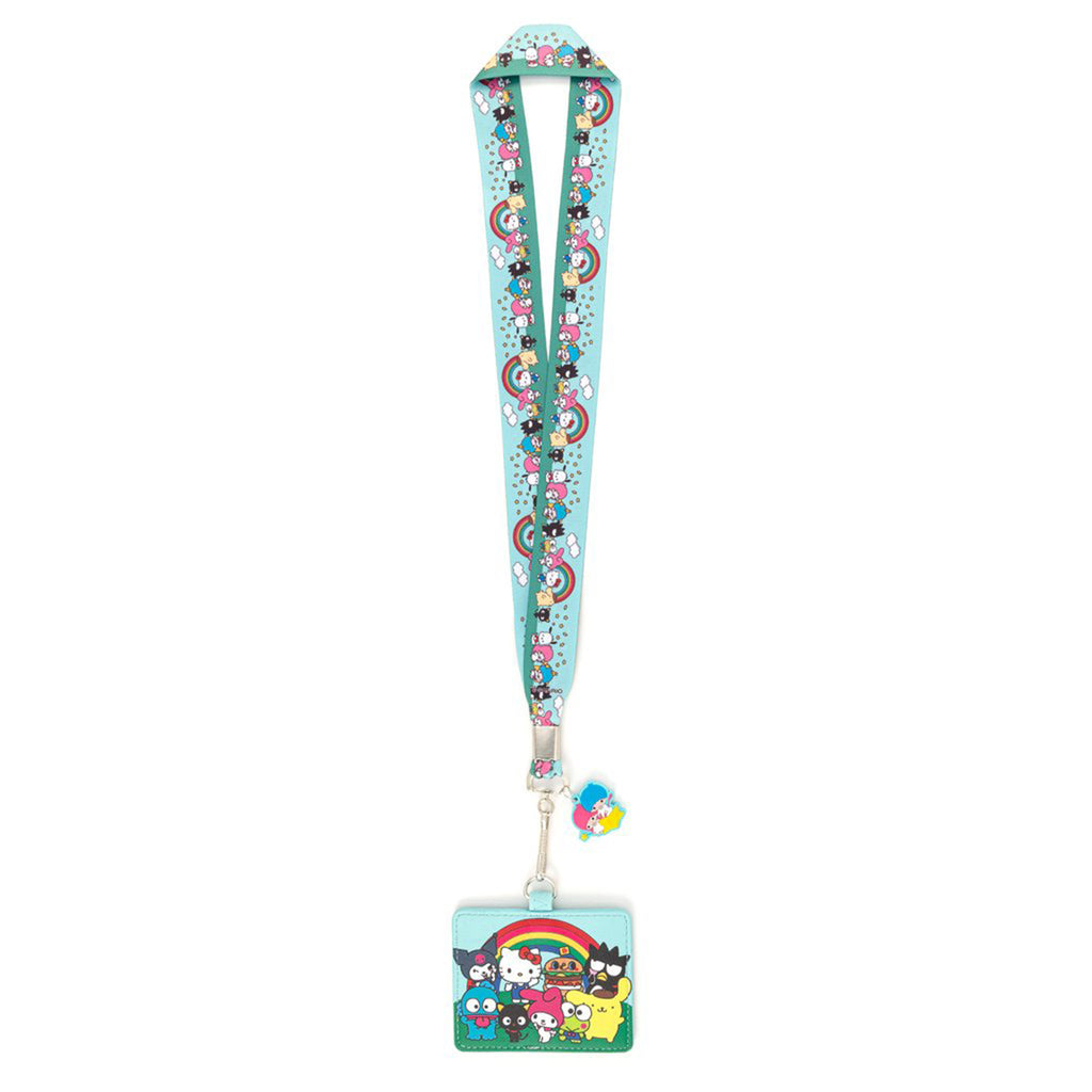 Loungefly Sanrio Hello Kitty Rainbow Group Lanyard With Card Holder