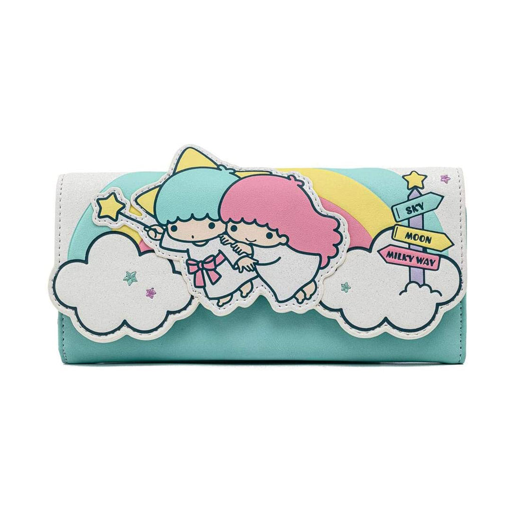 Loungefly Sanrio Little Twin Stars Rainbow Cloud Trifold Wallet