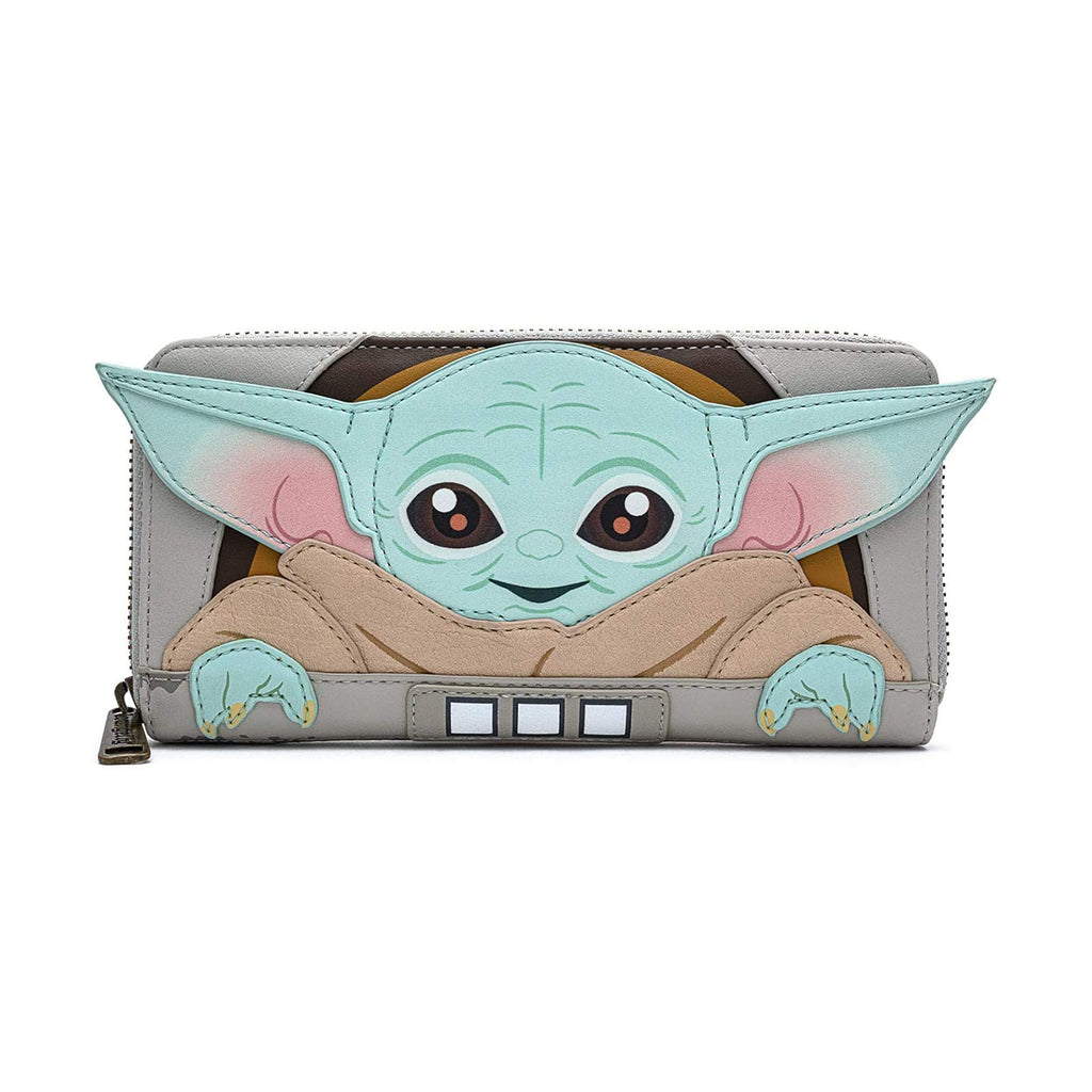 Loungefly Star Wars Mandalorian Child Cradle Yoda Zip Around Wallet