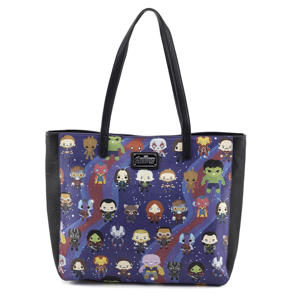 Loungefly Avengers Chibi All Over Print Tote Bag