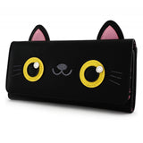 Loungefly Cat Face Black Tri-Fold Wallet - Radar Toys