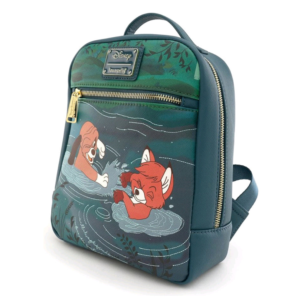 Loungefly Disney Fox And The Hound Water Fight Mini Backpack