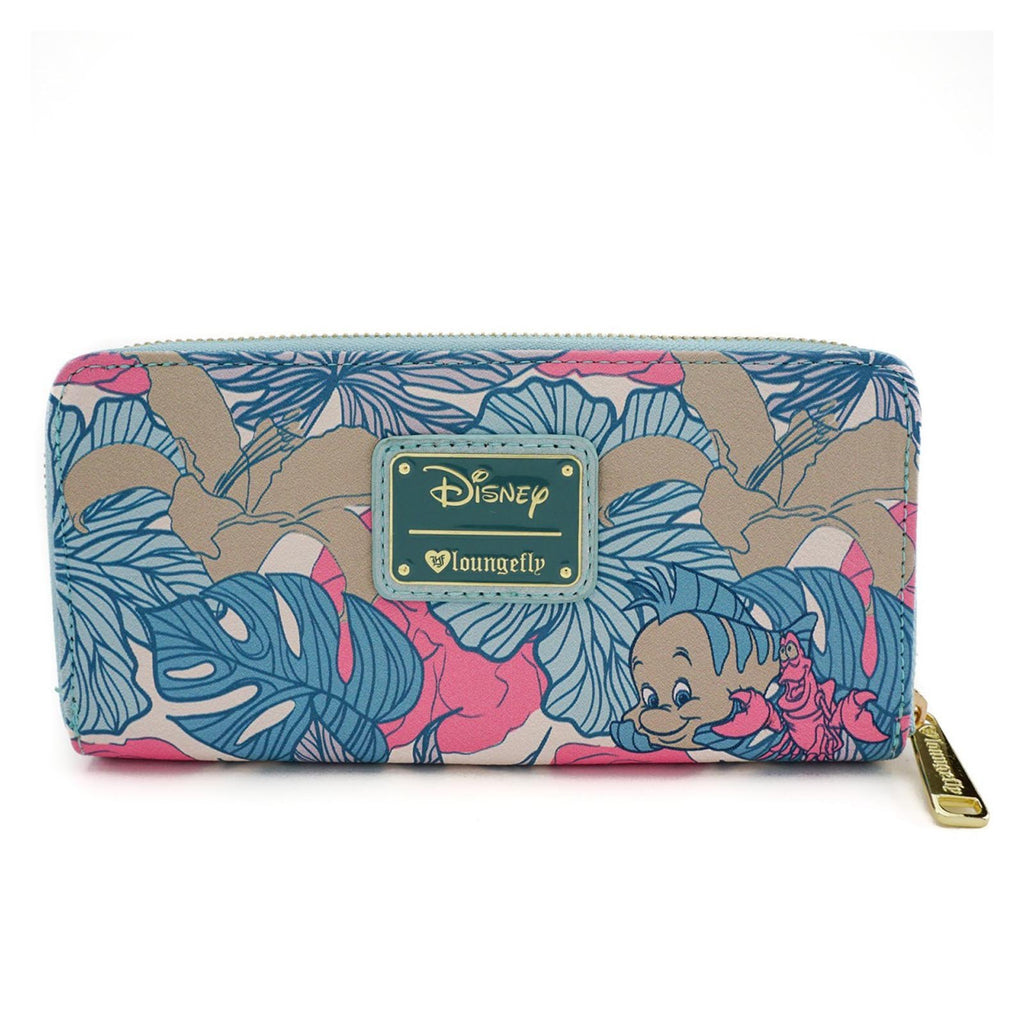 Loungefly Disney Little Mermaid Ariel Leaves Zip Around Wallet