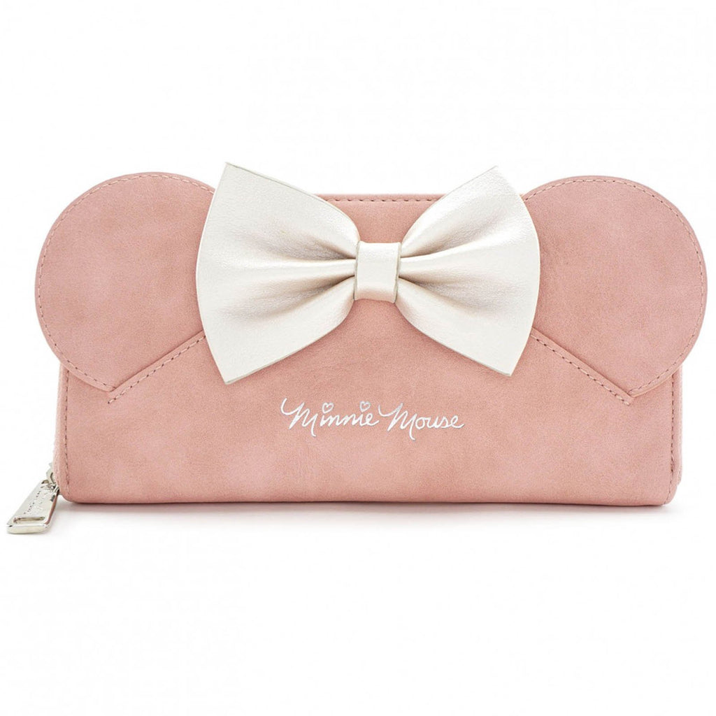 Loungefly Disney Minnie Mouse Ears Pink Zip Around Wallet