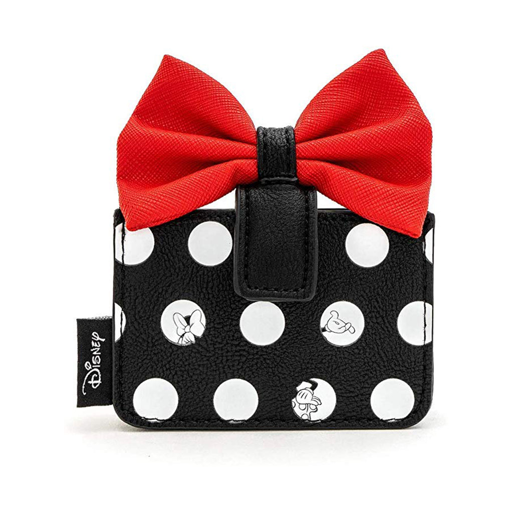 Loungefly Disney Minnie Mouse Polka Dot Big Red Bow Cardholder ID Wallet