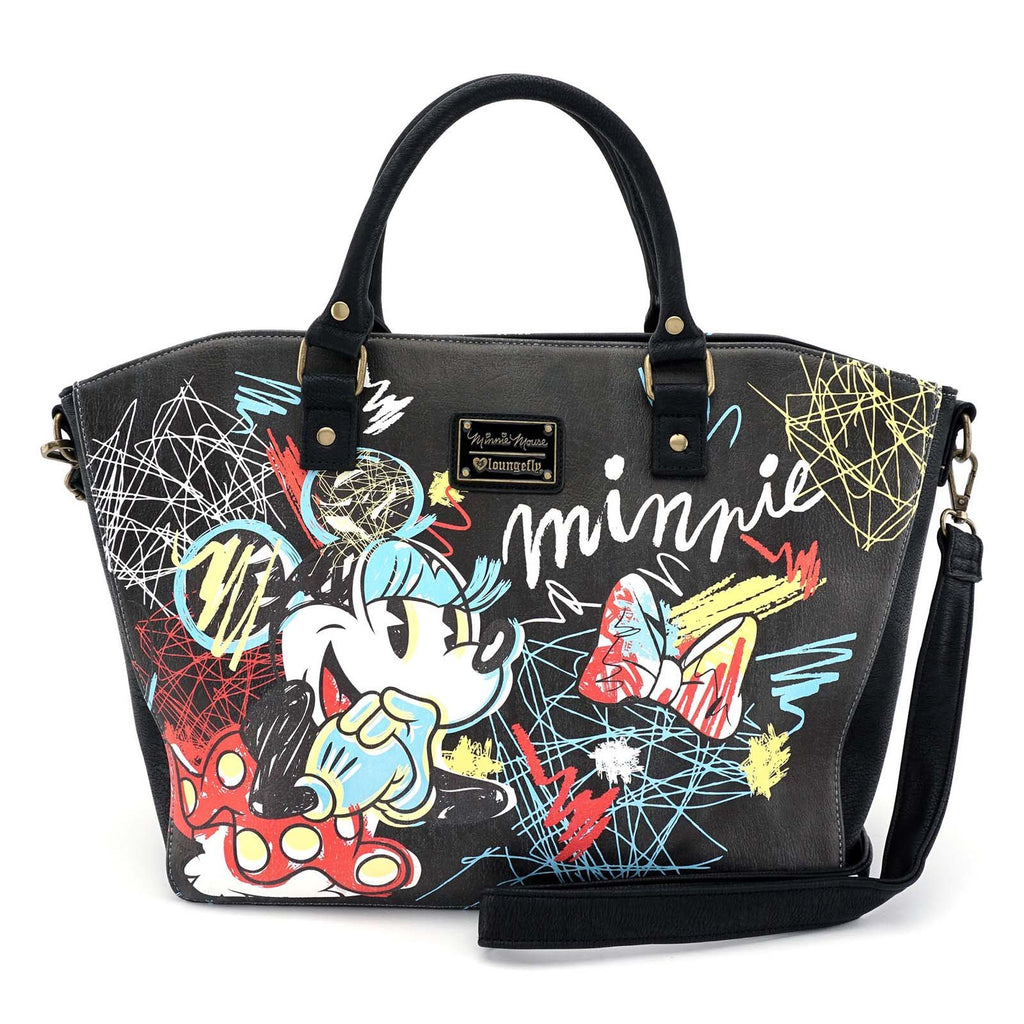 Loungefly Disney Minnie Mouse Scribble Art Crossbody Bag Purse