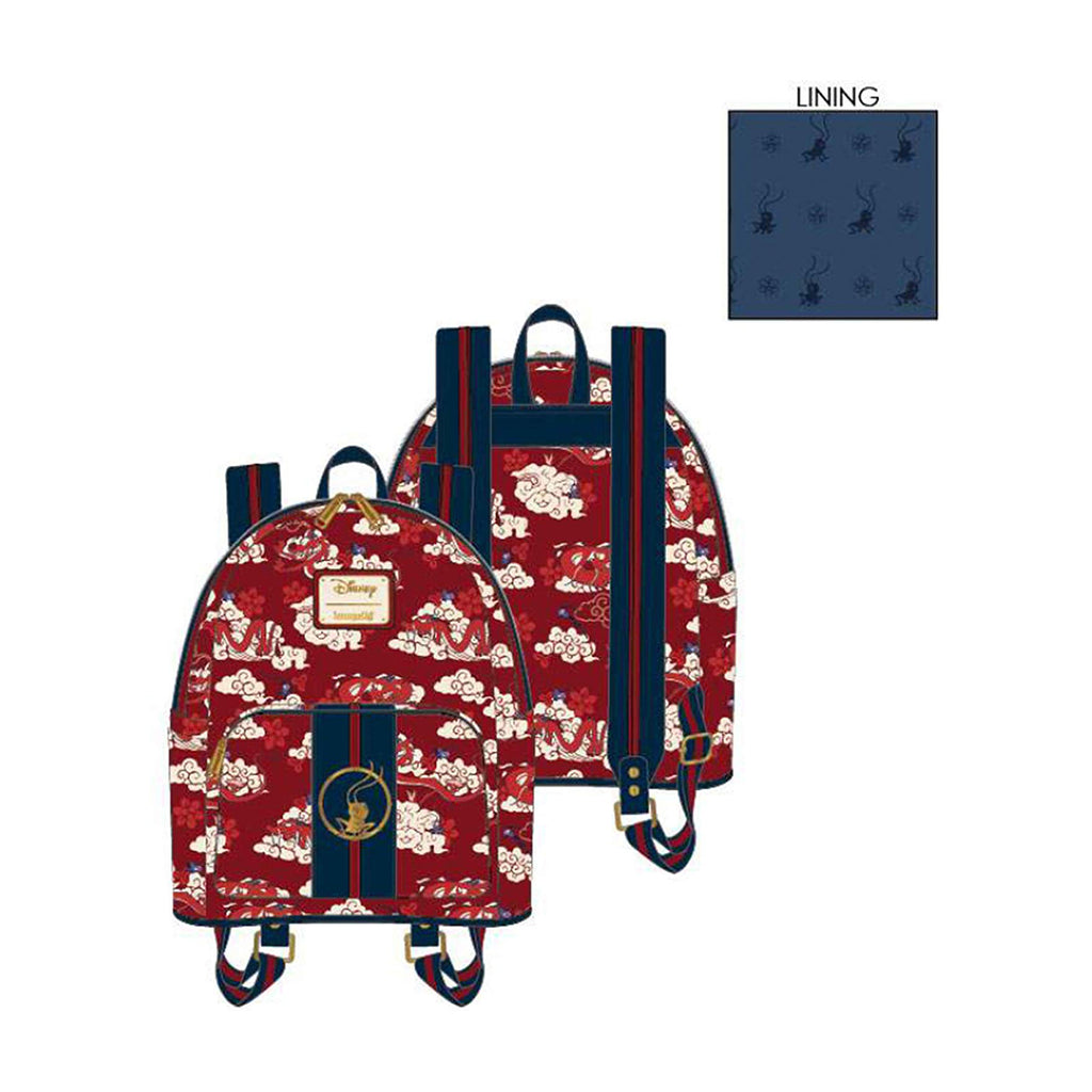 Loungefly Disney Mulan Mushu Cloud Mini Backpack