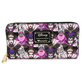 Loungefly Disney Villains All Over Print Zip Around Wallet - Radar Toys