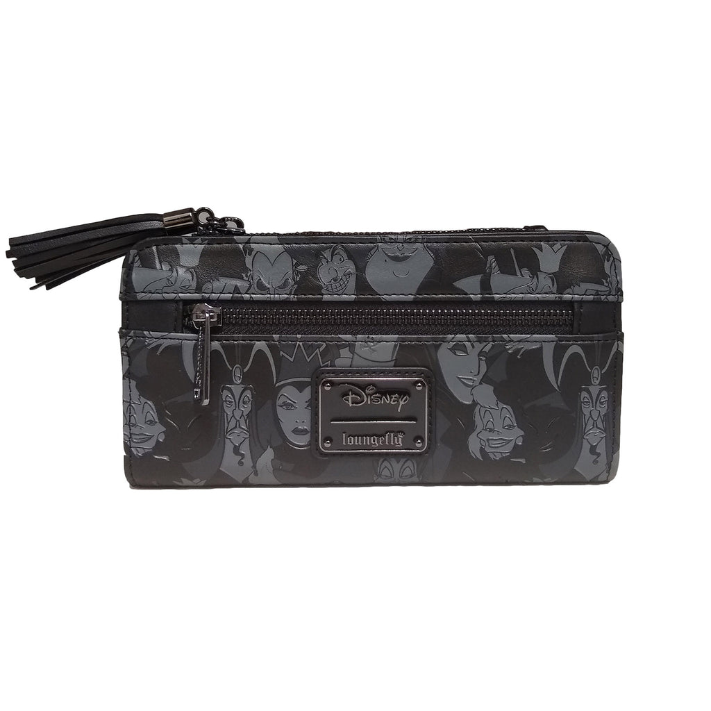 Loungefly Disney Villains Black Debossed Wallet