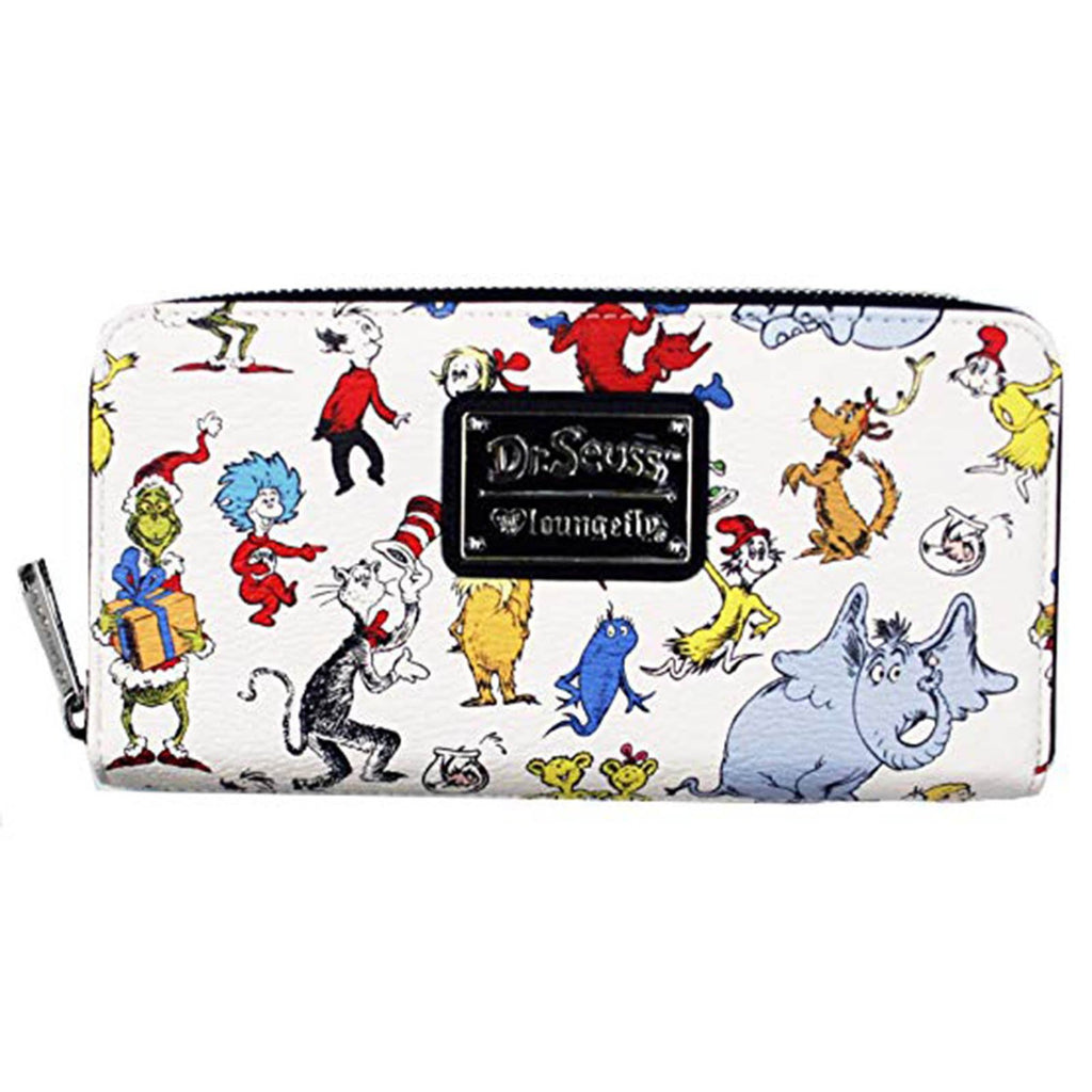 Loungefly Dr. Seuss Multiple Characters Zip Around Wallet