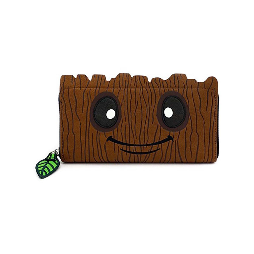 Loungefly Guardians Of The Galaxy Groot Face Zip Around Wallet
