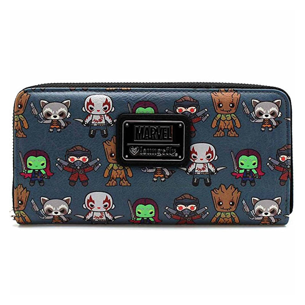 Loungefly Guardians Of The Galaxy Kawaii Print Zip Around Wallet