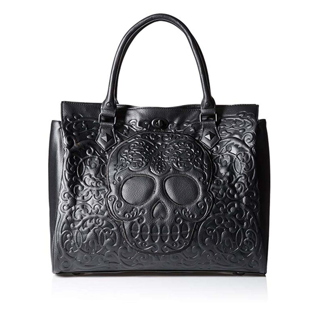 Loungefly Lattice Skull Tote Shoulder Bag