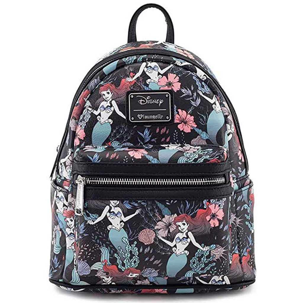 Loungefly Little Mermaid Ariel Floral All Over Print Mini Backpack