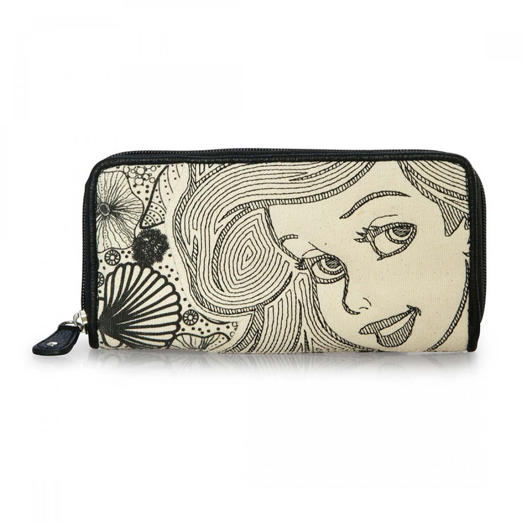 Loungefly Little Mermaid Ariel With Seashells Zip Around Wallet