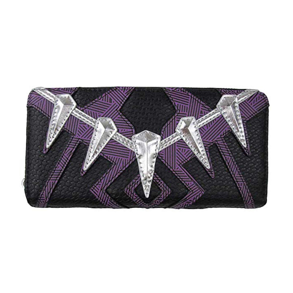 Loungefly Marvel Black Panther Purple Black Zip Around Wallet