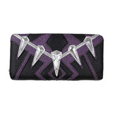 Loungefly Marvel Black Panther Purple Black Zip Around Wallet - Radar Toys