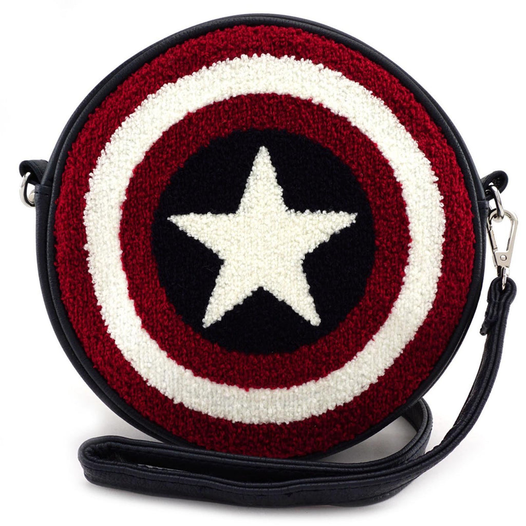 Loungefly Marvel Captain America Shield Crossbody Bag Purse
