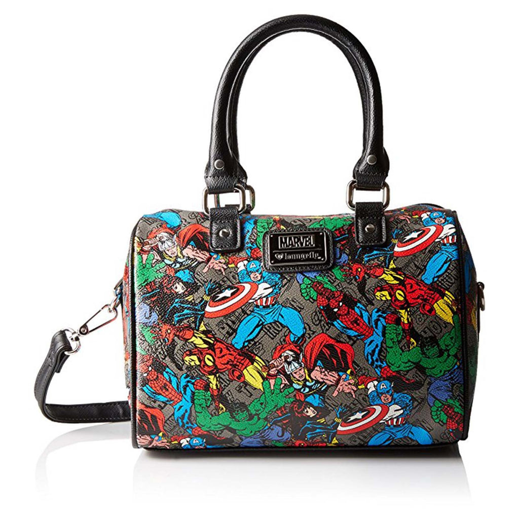 Loungefly Marvel Character All Over Print Speedy Duffle Bag Purse