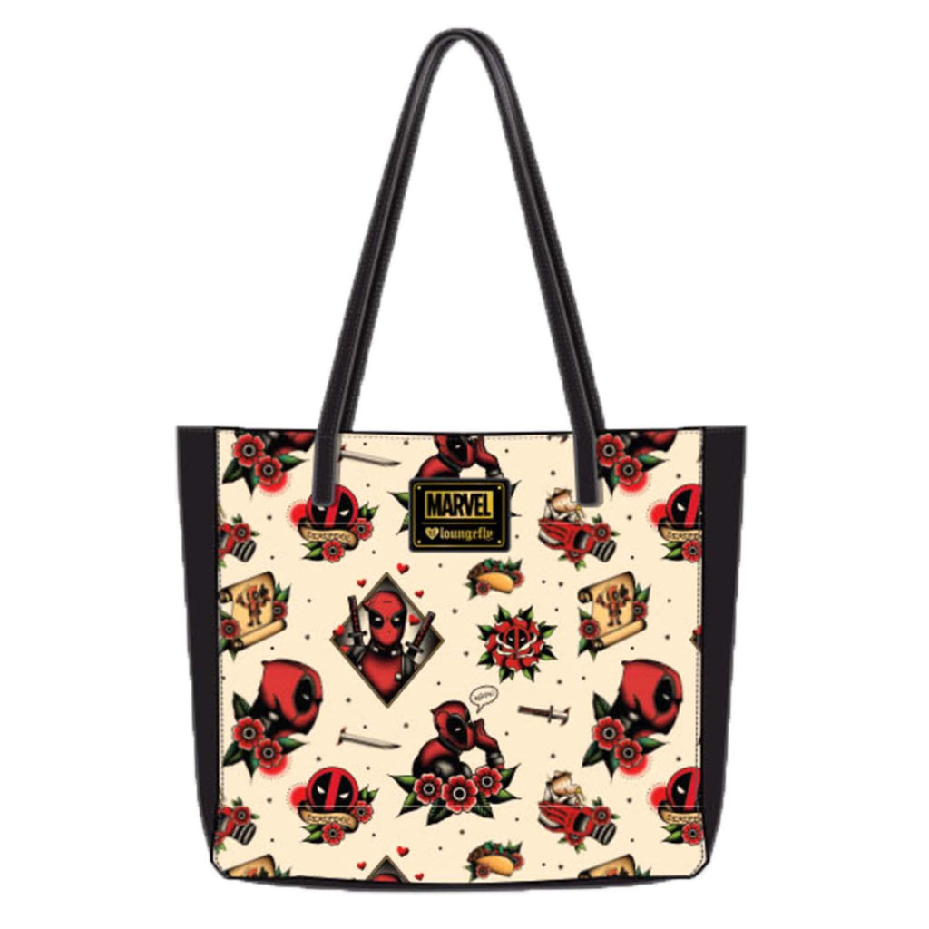 Loungefly Marvel Deadpool Tattoo Tote Bag