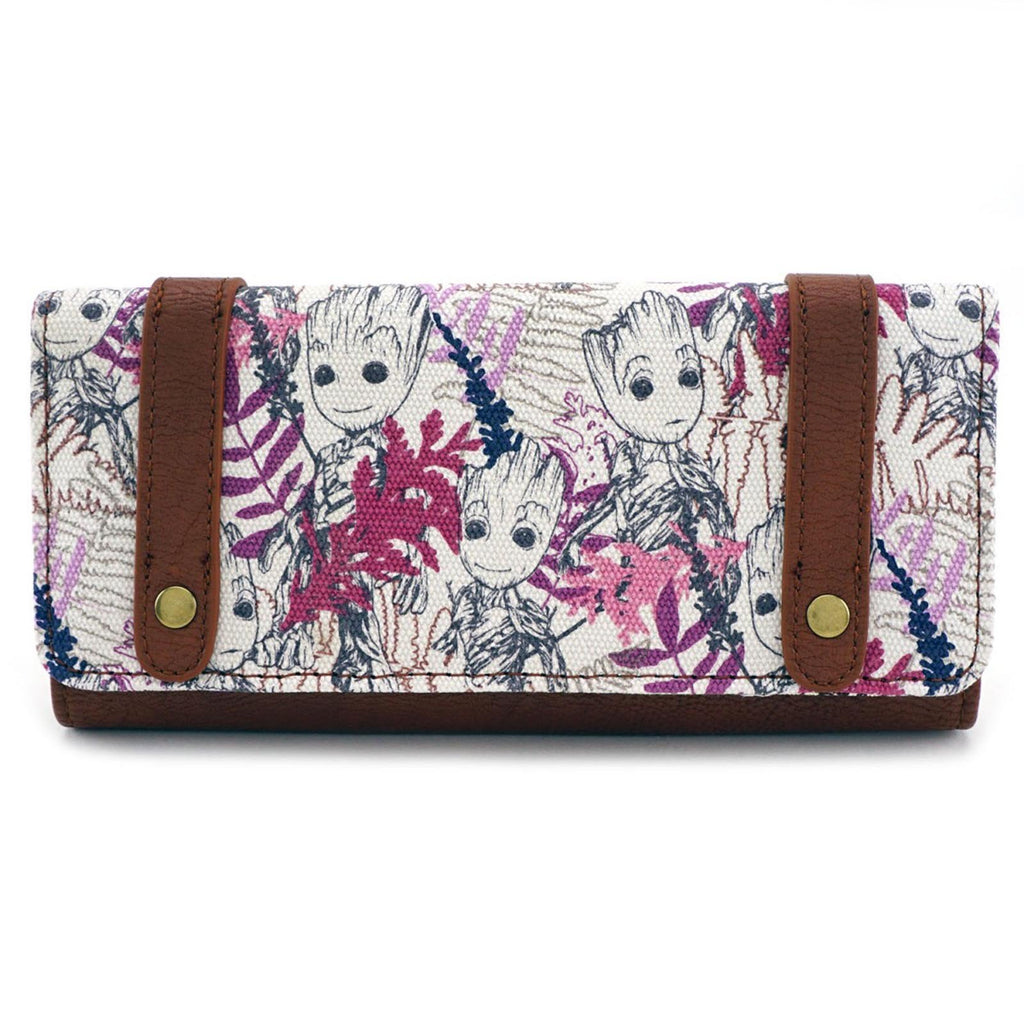 Loungefly Marvel Groot Leaves All Over Print Flap Wallet